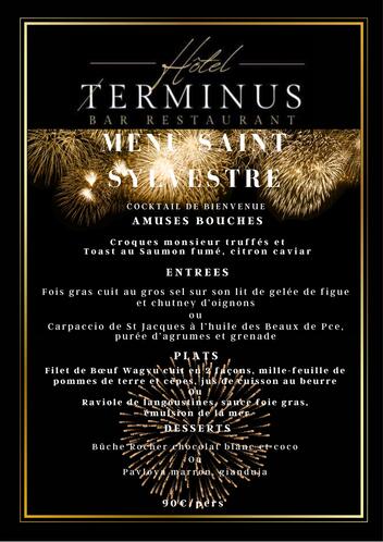 Come celebrate New Year's Eve at Restaurant Le Terminus in Senas